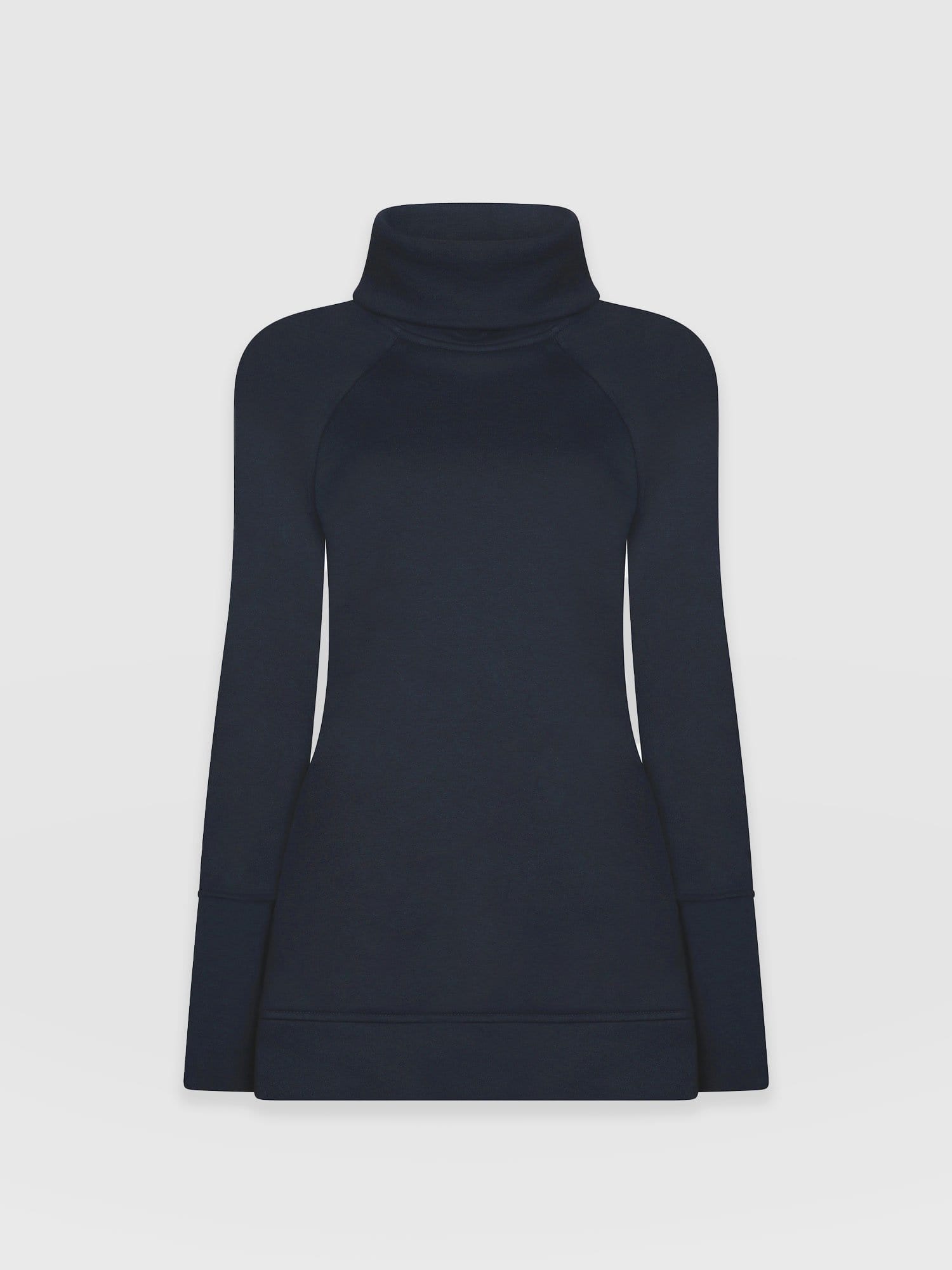 Cotton Roll Neck - Navy